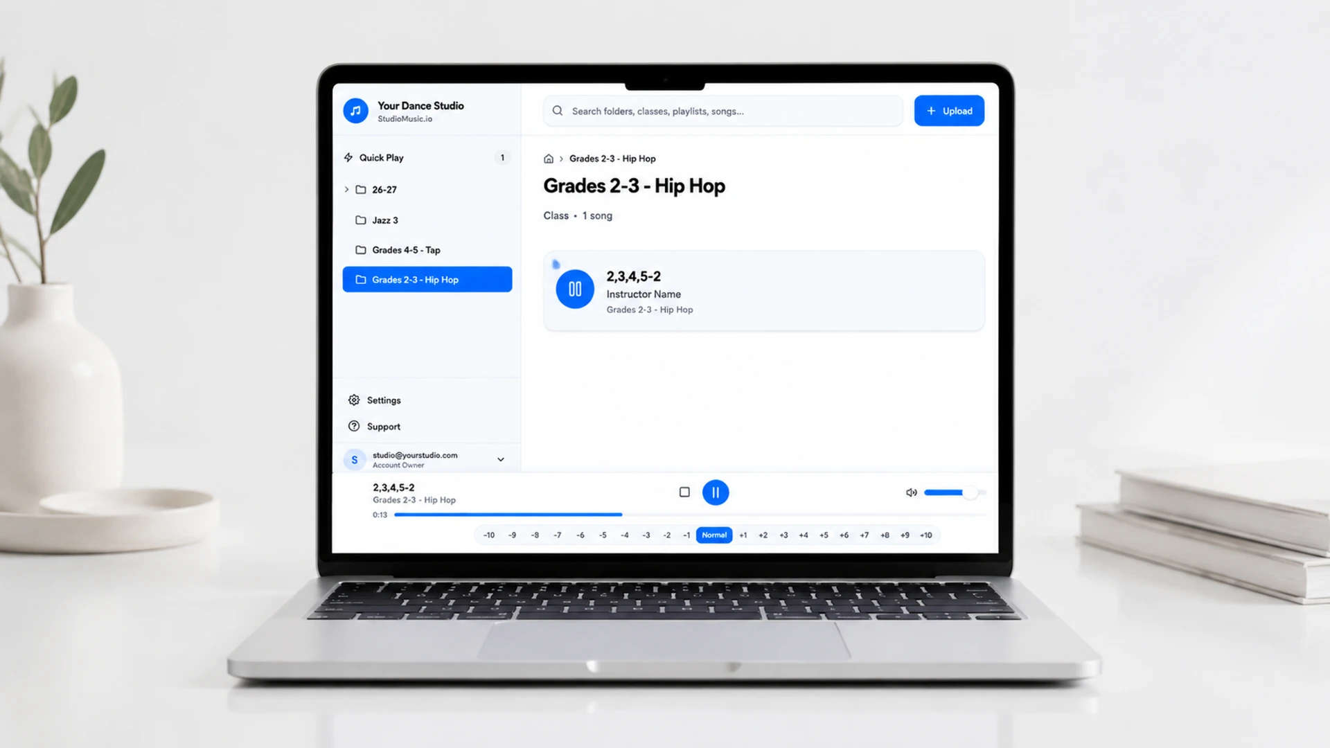 StudioMusic.io music library with search results